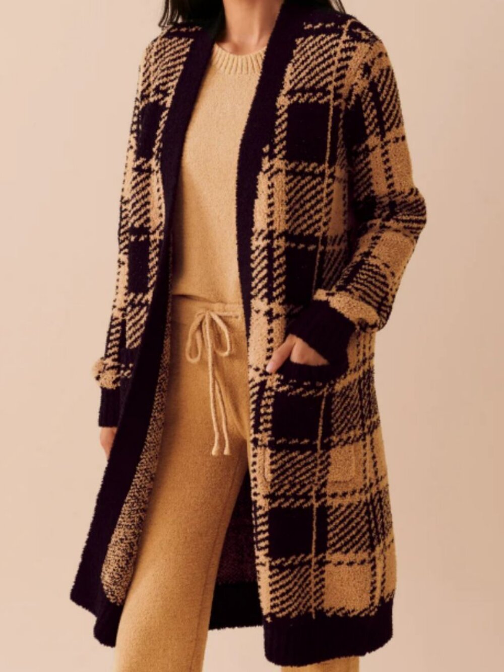 La Vie En Rose Chenille Long Cardigan